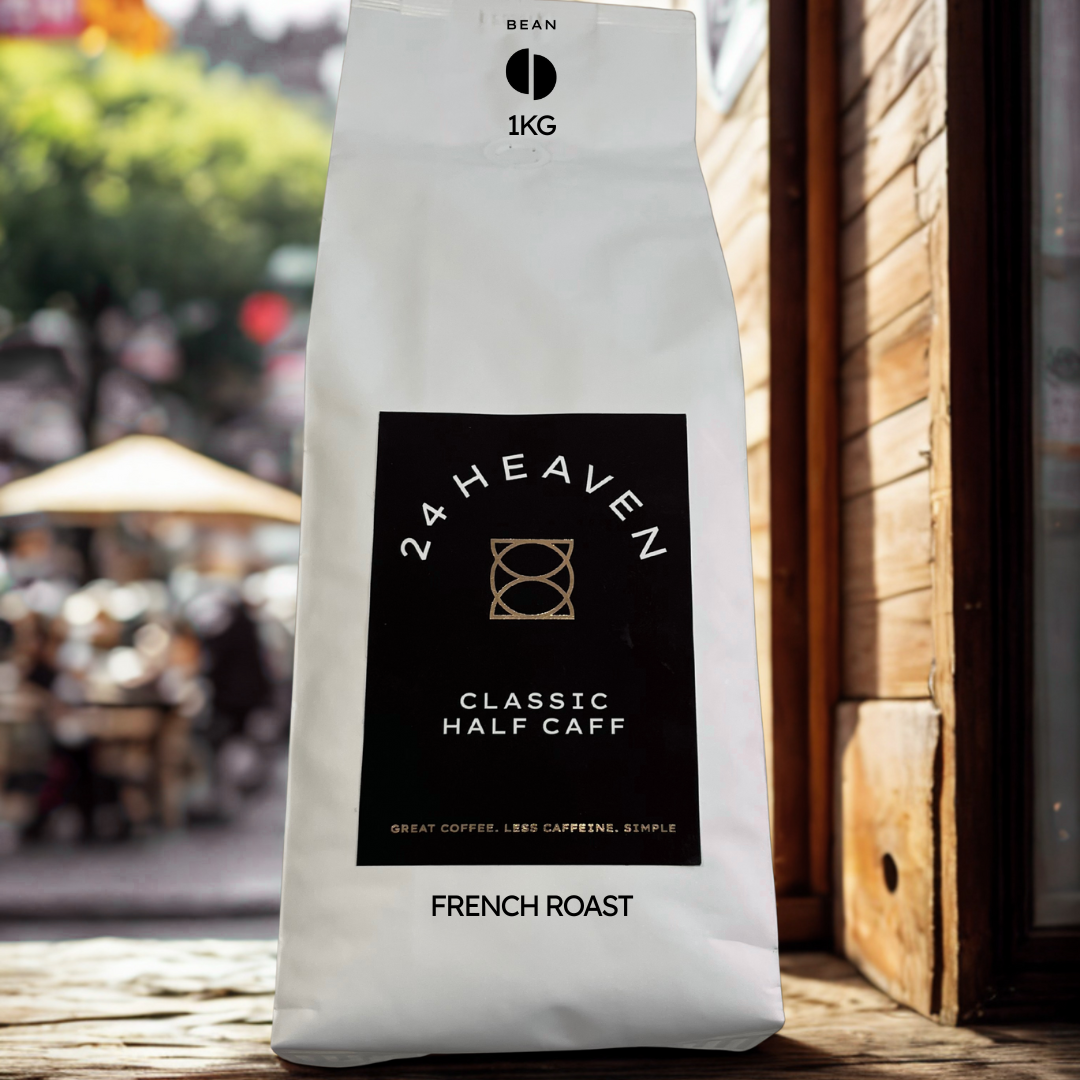 24Heaven French Roast Half Caff Coffee Beans 1KG